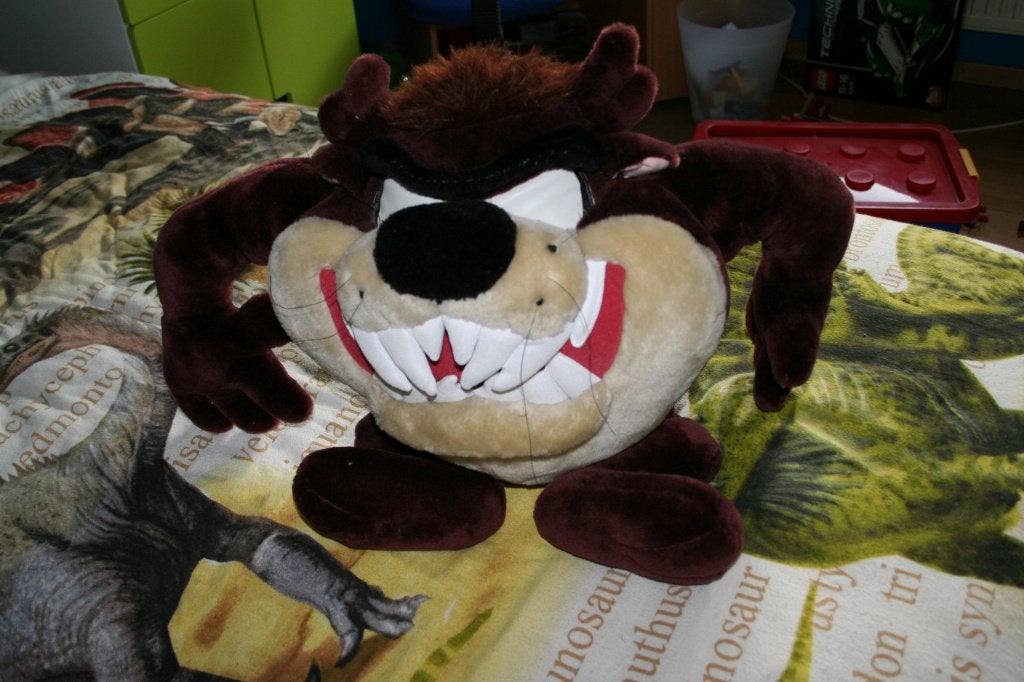 grote knuffel Tazmanian Devil (Taz), Brun, Enlèvement ou Envoi, Overige karakters, Comme neuf