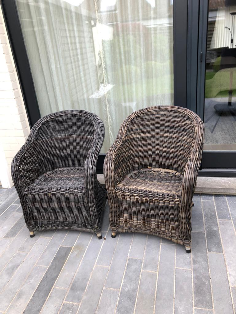 Rieten stoelen perfecte staat, Tuin en Terras, Ophalen, Zo goed als nieuw