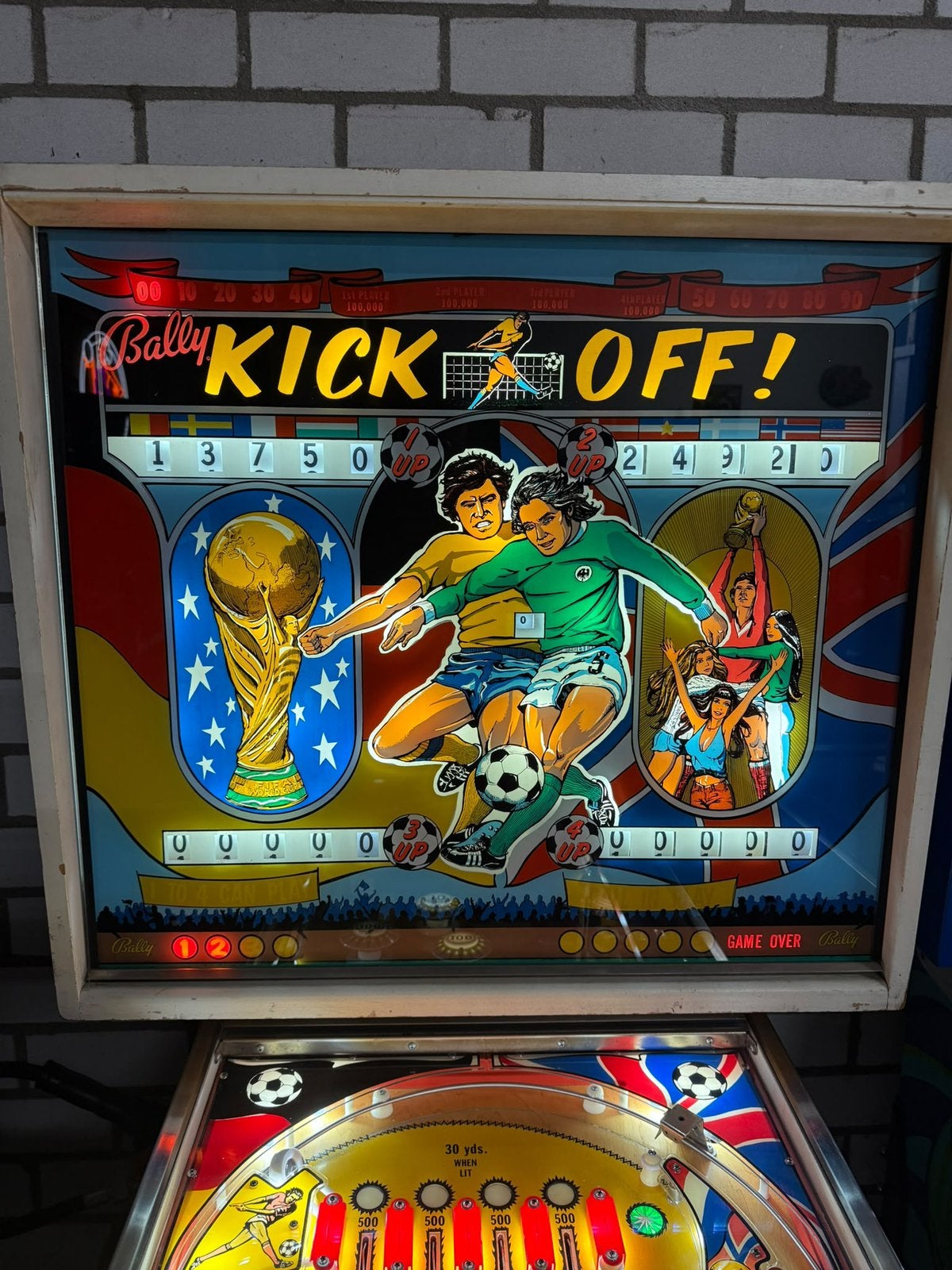 Kick Off Bally Flipperkast, Verzamelen, Ophalen, Gebruikt, Elektronisch, Bally