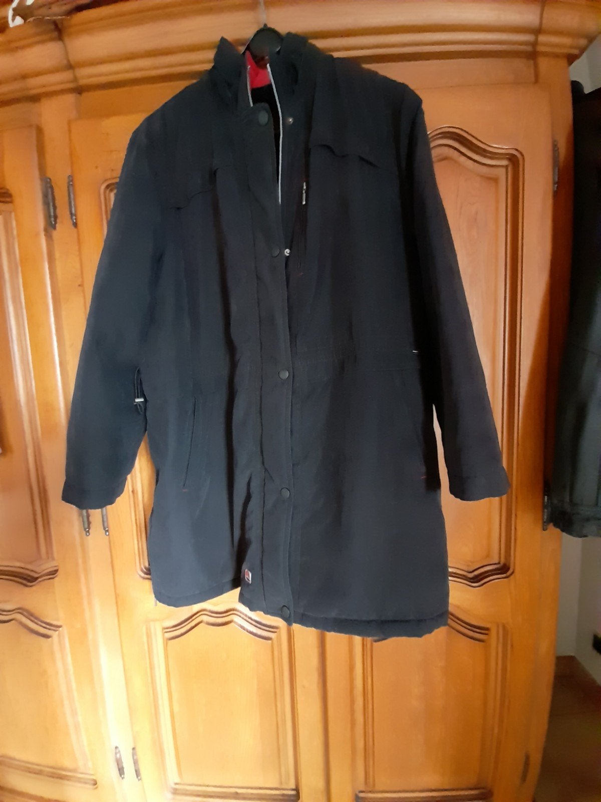 Warme jas, dames, amper gedragen, maat 48, Zwart, Ophalen of Verzenden, Canda, Jas of Mantel