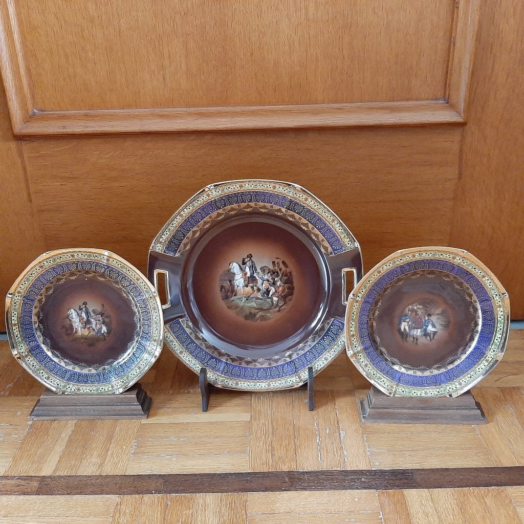 3 porseleinen borden NAPOLEON - CARLSBAD, Antiek en Kunst, Ophalen of Verzenden