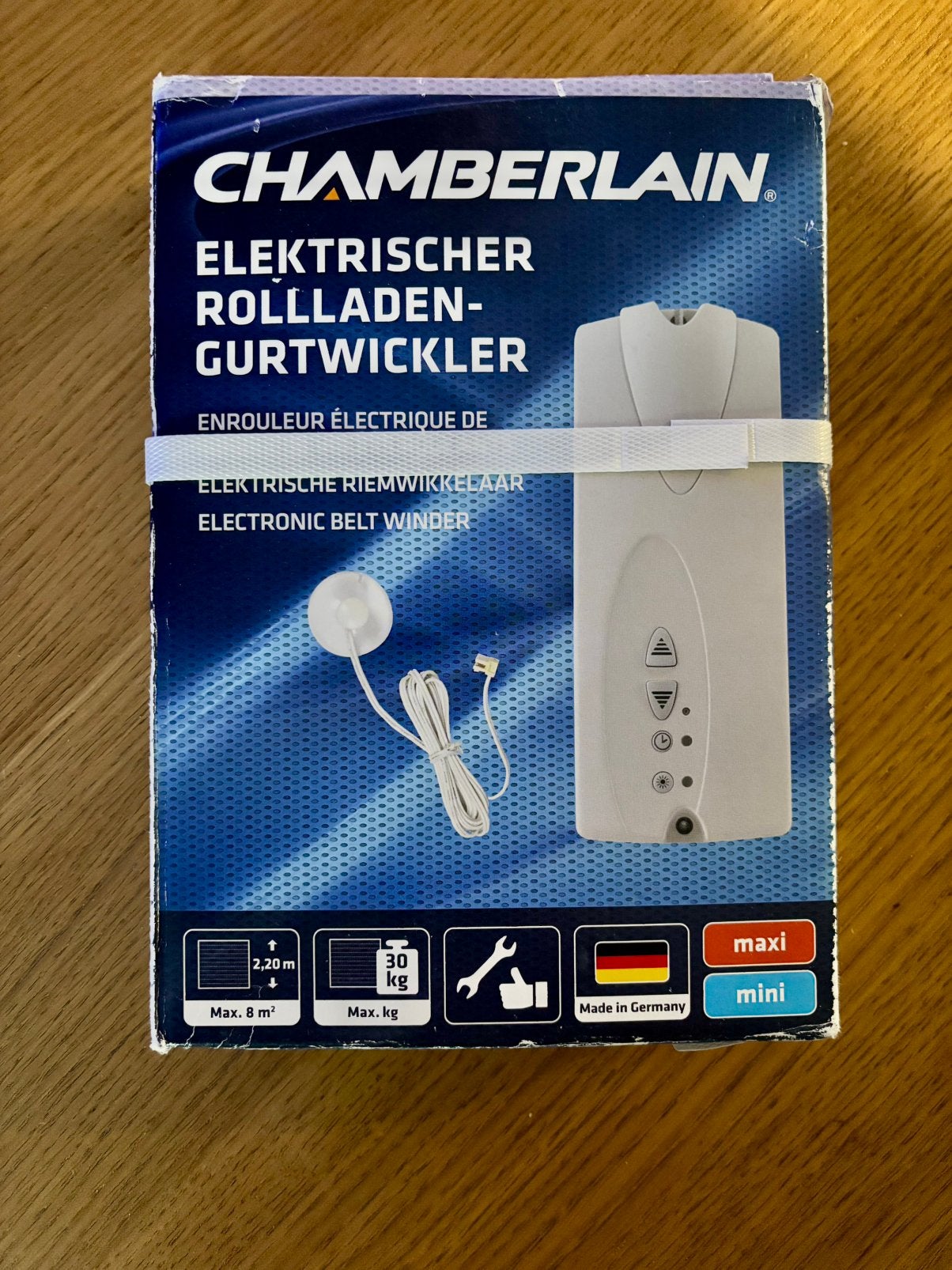 Elektrische riemwikkelaar Chamberlain, Doe-het-zelf en Bouw, Rolluiken, Ophalen of Verzenden, Nieuw