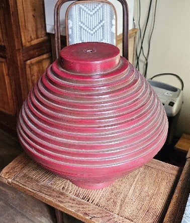 Pied de lampe Bordeau, Enlèvement ou Envoi, 30 cm, Rouge, Utilisé