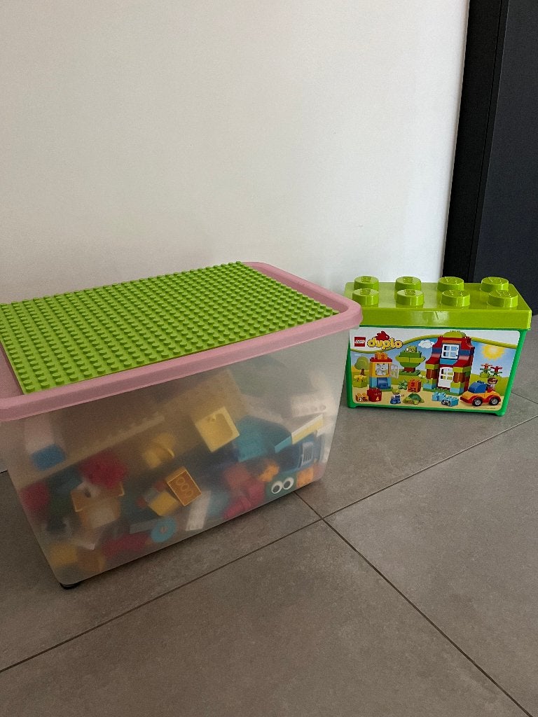 Duplo blokken en sets  (huis - Frozen - auto's & figuren), Ophalen, Zo goed als nieuw, Compleet, Duplo