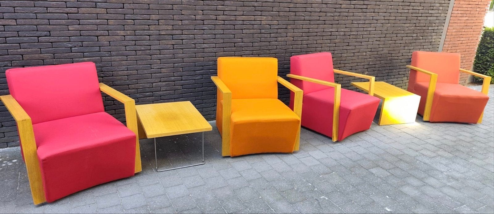 4 fauteuils Mobitec et tables assorties, Maison & Meubles, Enlèvement