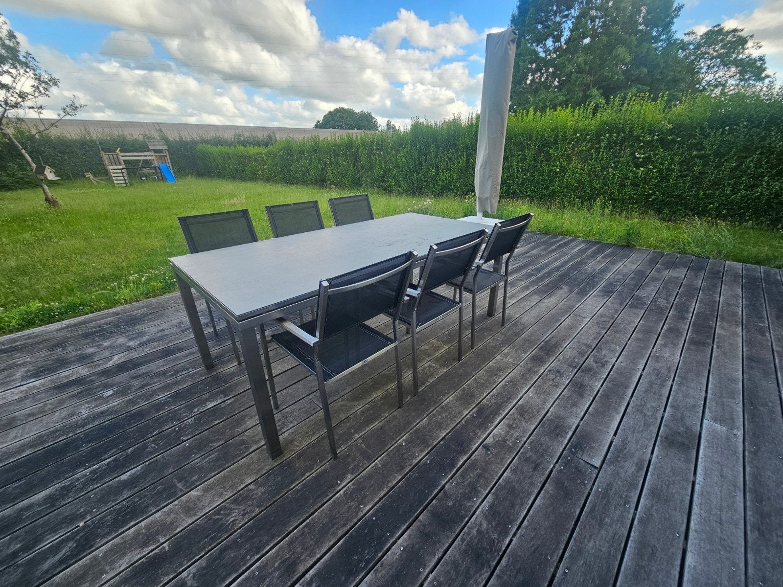 Tuinset GLOSTER tafel en 6 stoelen, Ophalen, 6 zitplaatsen, Tuinset