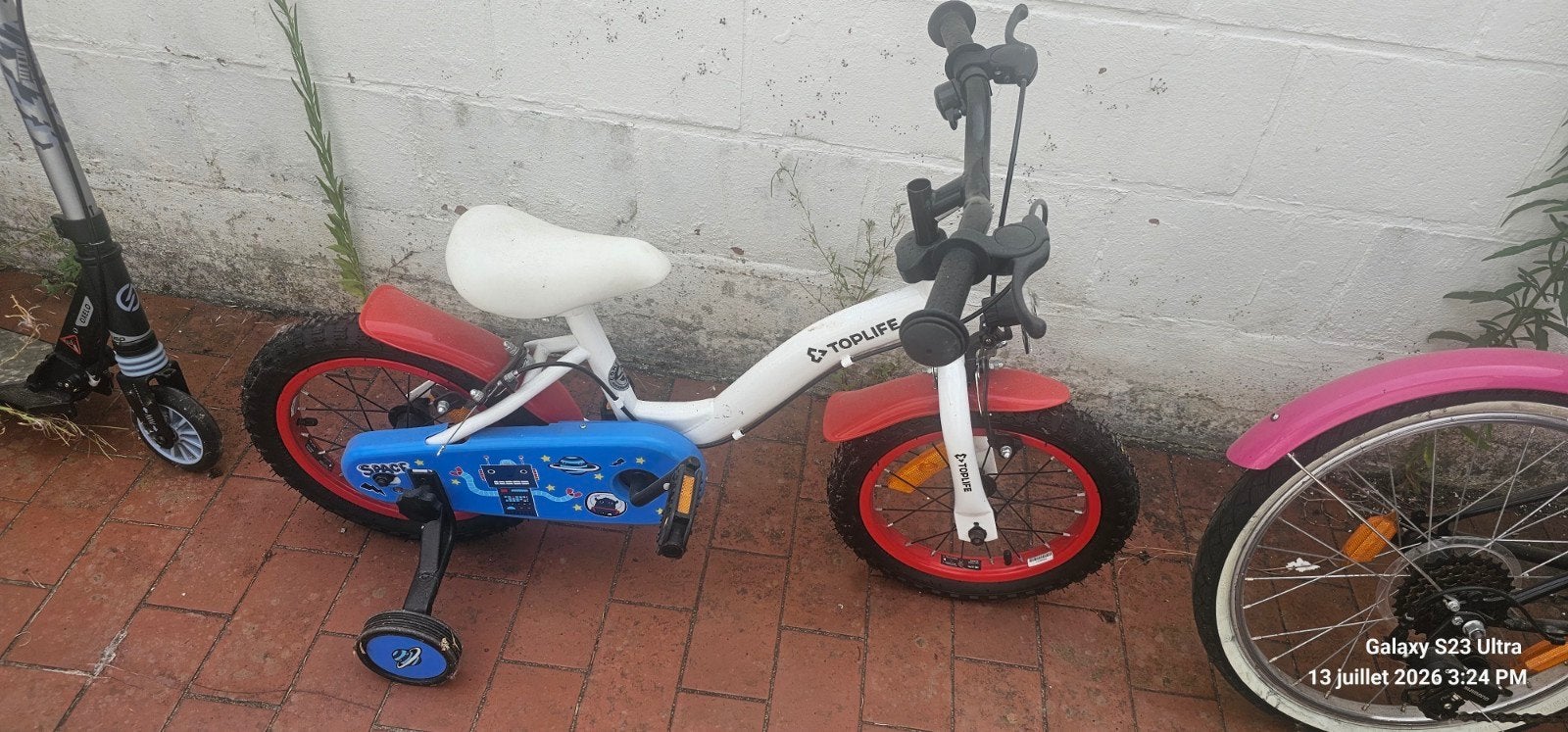 Vélo enfant 14 pouces avec petites roues, Enlèvement