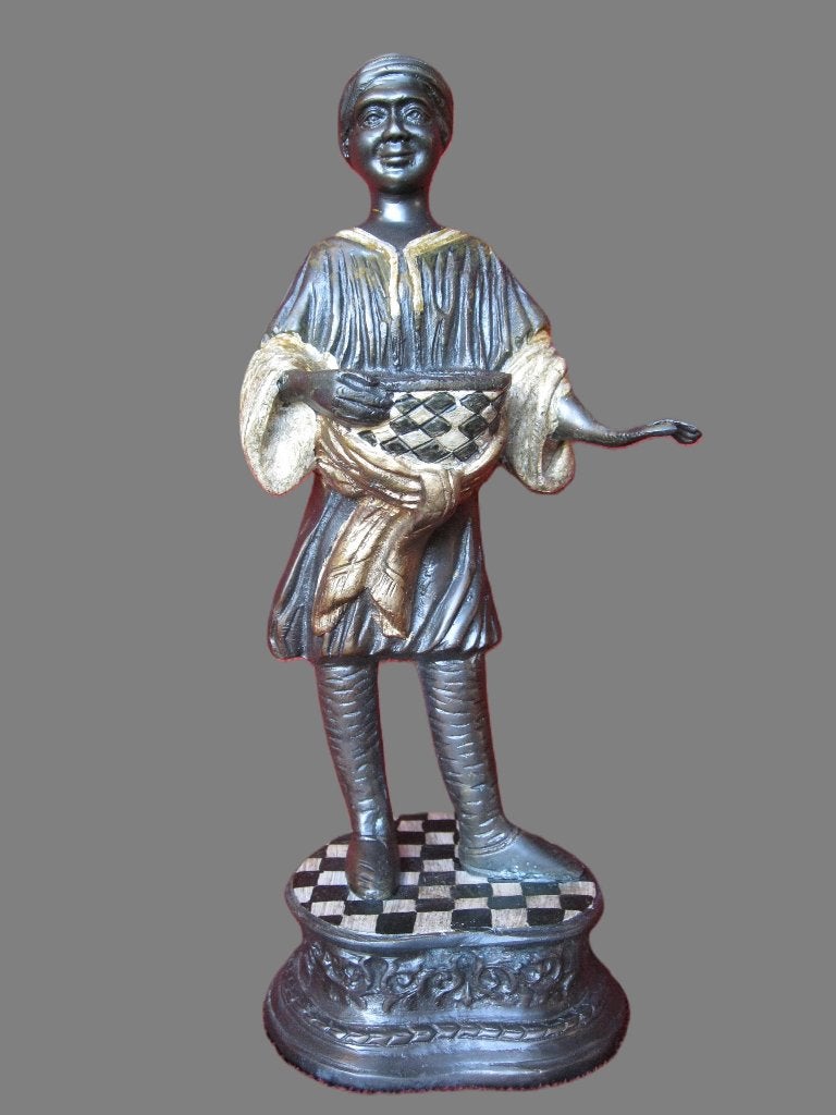 Prachtige brons servant black à moor., Enlèvement, Bronze