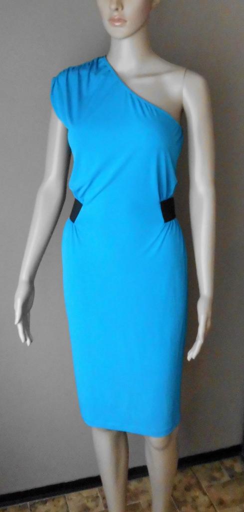Korte jurk Blauw oneshoulder Belle by Oasis 34-36, Neuf, Enlèvement ou Envoi, Au-dessus du genou, Taille 34 (XS) ou plus petite