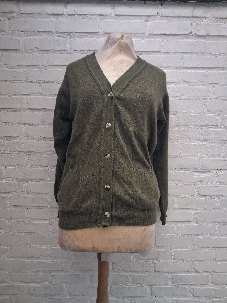 fijn wollen gilet, Kleding | Dames, Ophalen of Verzenden, Gedragen, Maat 38/40 (M), Groen