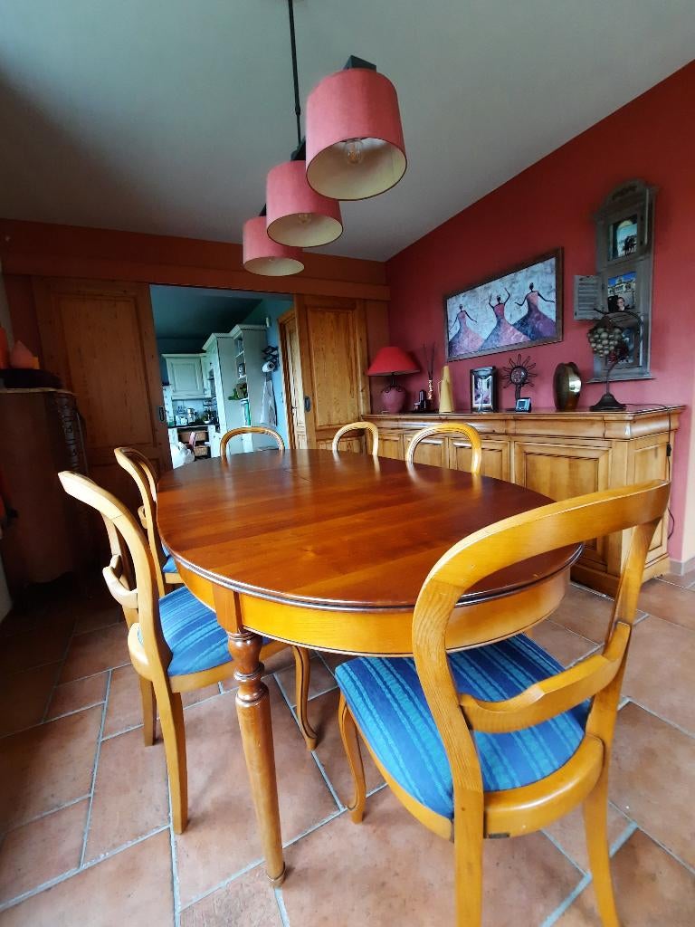 Eettafel + stoelen merk GRANGE, Ophalen, 100 tot 150 cm, 200 cm of meer, Zo goed als nieuw