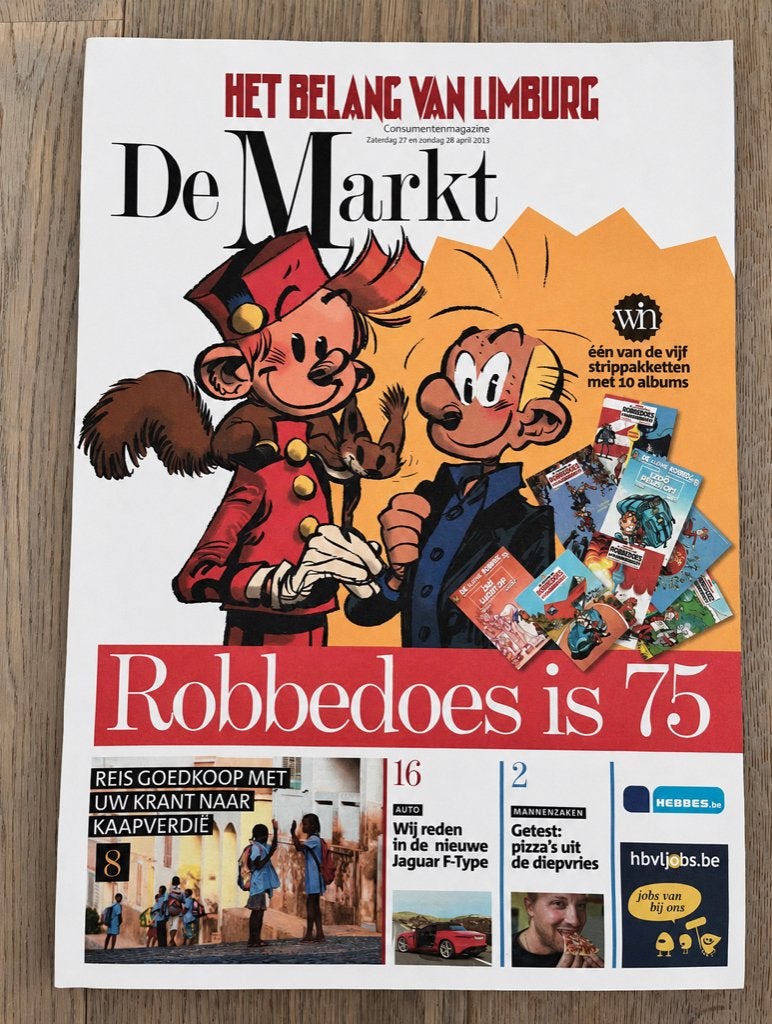 ROBBEDOES - coverstory De Markt (HBVL) * 2013 * NIEUW, Boeken, Ophalen of Verzenden, Nieuw, Krant