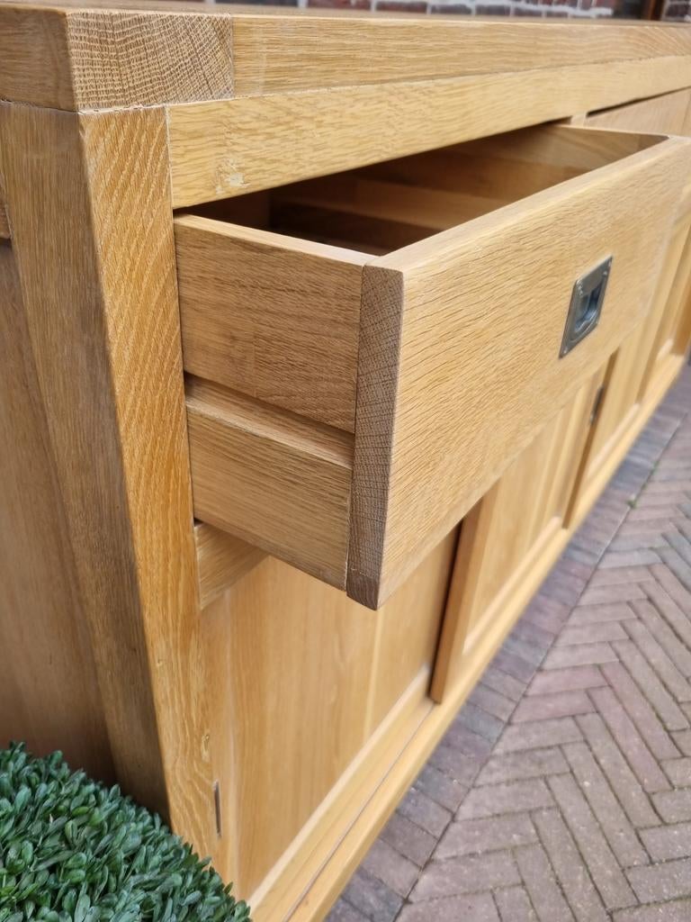 Eiken dressoir GRATIS LEVERING, Ophalen, Met deur(en), Eikenhout, Belgie