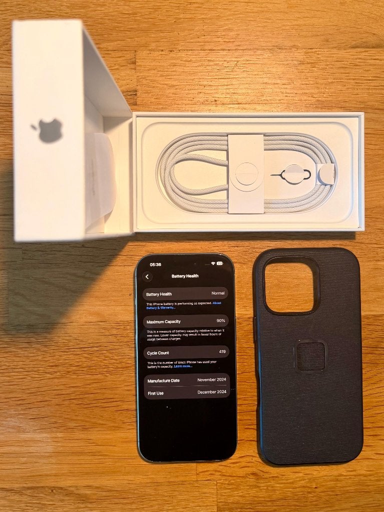 NIEUWSTAAT: iPhone 16 Pro 512 GB (90% batterij + garantie), IPhone 16 Pro, 512 GB, Ophalen of Verzenden, Zo goed als nieuw