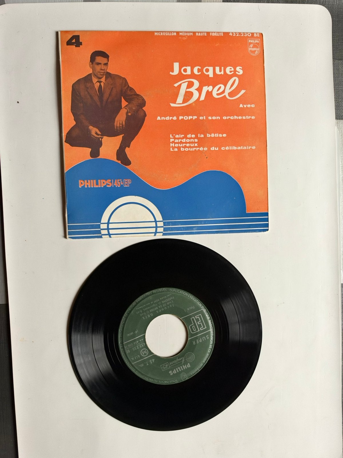 Jacques Brel: l'air de la betise ( EP; NM), Cd's en Dvd's, Verzenden, Zo goed als nieuw, EP