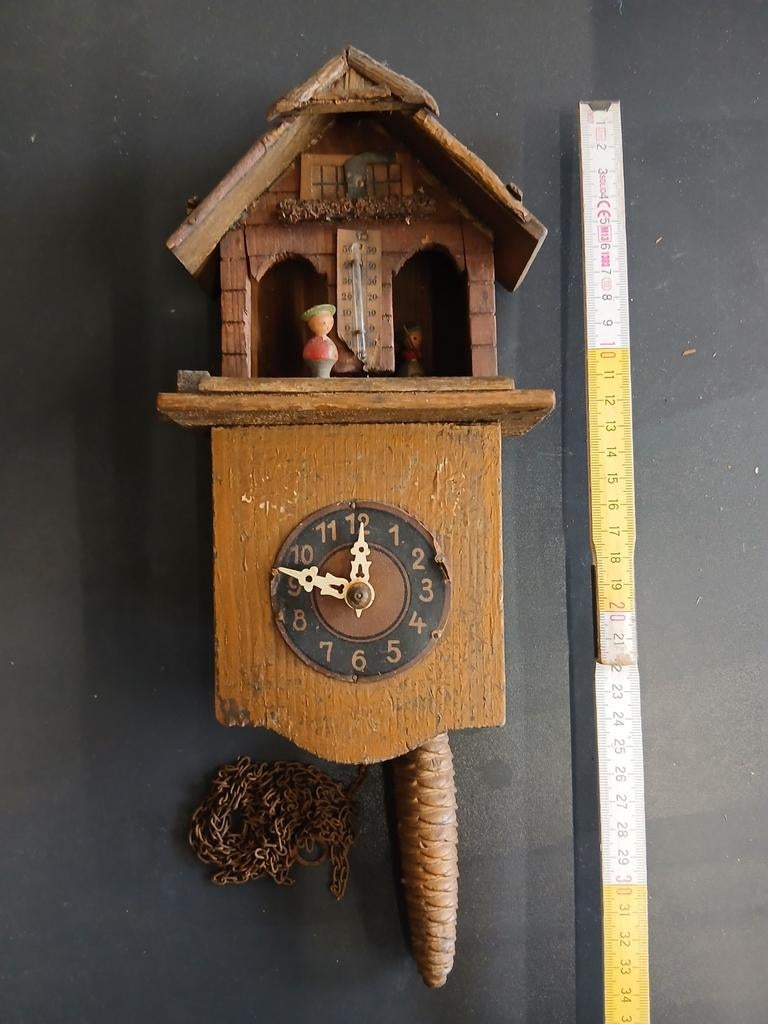 Klokje met weerhuisje, Antiek en Kunst, Ophalen of Verzenden