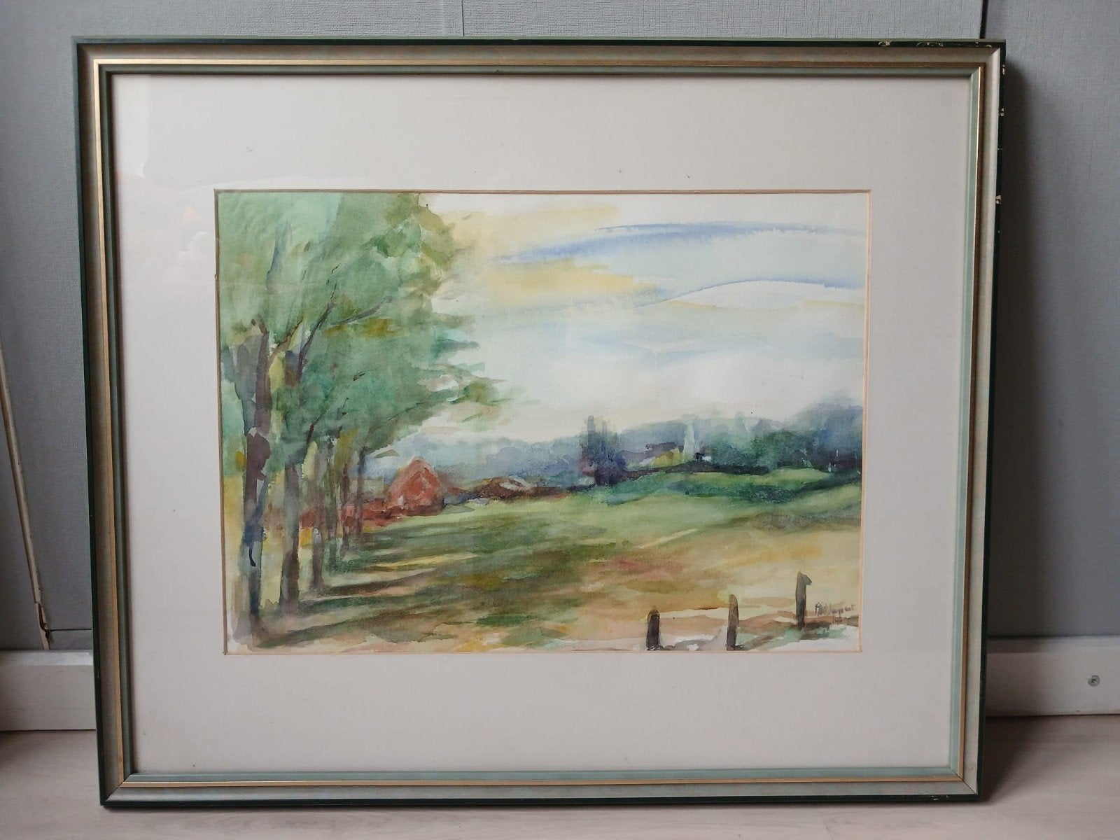 aquarel schilderij, Antiek en Kunst, Ophalen, Aquarel, Landschap