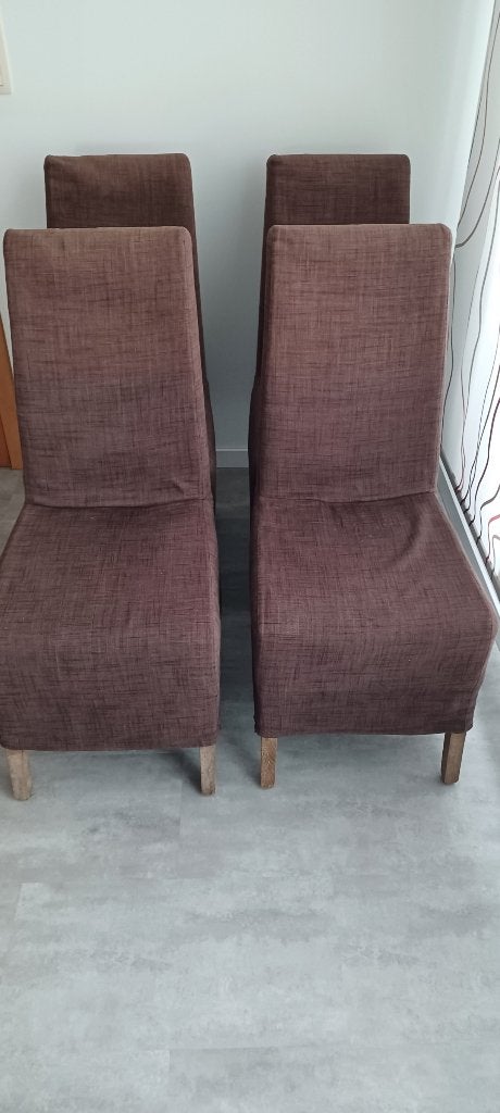 4 eetkamer stoelen, Huis en Inrichting, Ophalen, Hout, Gebruikt, Bruin