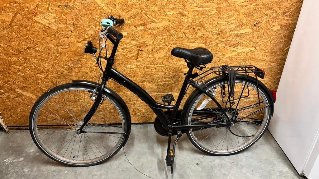 Meisjesfiets zwart, Fietsen en Brommers, Gebruikt, Versnellingen, 56 cm of meer, Ophalen