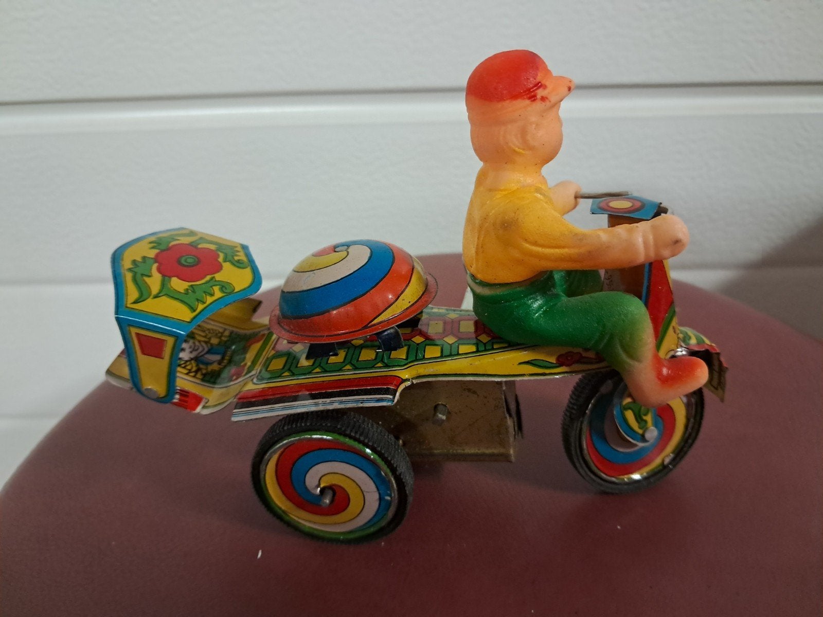 Vintage Jagauri Try Cycle jongetje op driewieler met sleutel, Ophalen of Verzenden