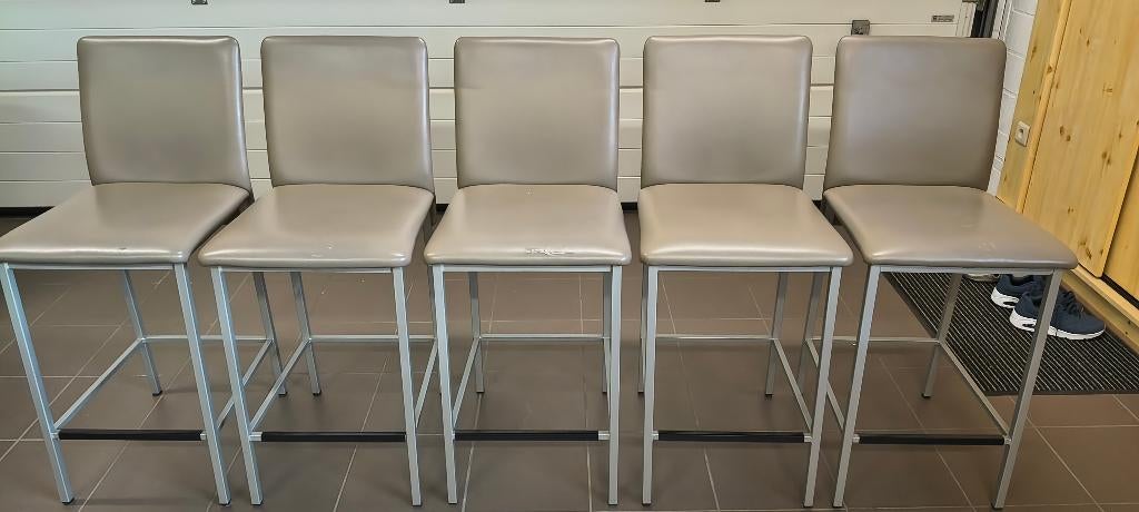 BARSTOEL, Ophalen, Met voetsteun, 60 tot 90 cm, Metaal