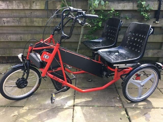 Duofiets PF Mobility Side by Side Electrisch., Fietsen en Brommers, Fietsen | Driewielfietsen, Ophalen of Verzenden, Gebruikt