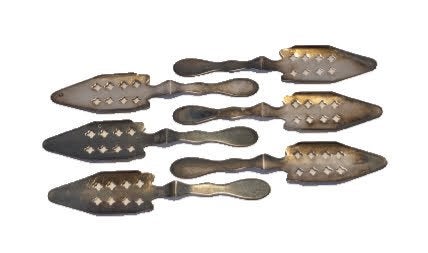 Franse Absint lepels, set van 6., Antiek en Kunst, Ophalen of Verzenden
