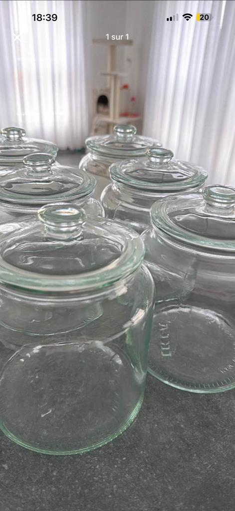 6 bocaux avec couvercle IKEA - 1.9L, Maison & Meubles, Enlèvement, Comme neuf