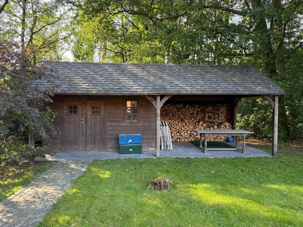 Tuinhuis Grenenhout - Zelf af te breken en te komen halen, Tuin en Terras, Ophalen, 500 cm of meer, Met overkapping, Hout