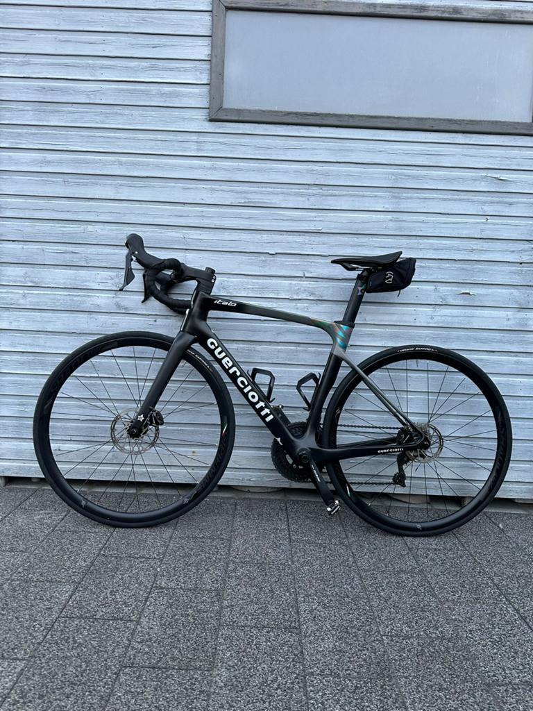 Guerciotti koersfiets carbon, Fietsen en Brommers, Fietsen | Racefietsen, Carbon, Minder dan 49 cm, Zo goed als nieuw, Schijfrem