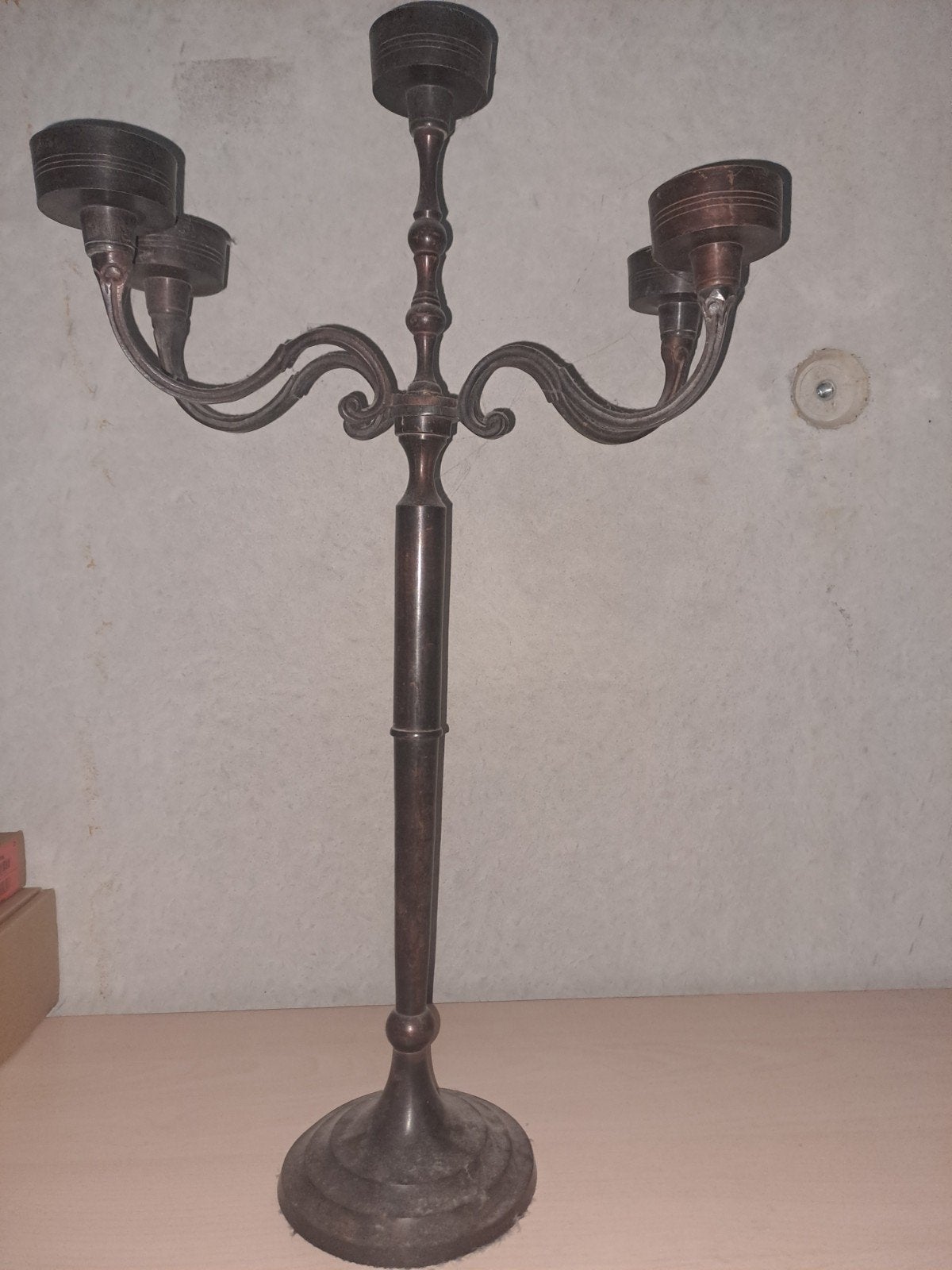 metalen kandelaar, Ophalen
