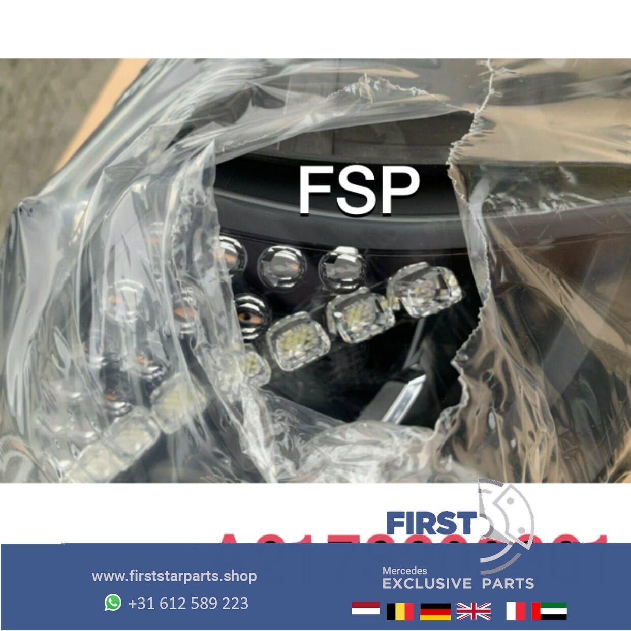 W217 C217 S63 AMG SWAROVSKI LED KOPLAMP RECHTS S KLASSE ORIG, Gebruikt, -, Ophalen of Verzenden, -