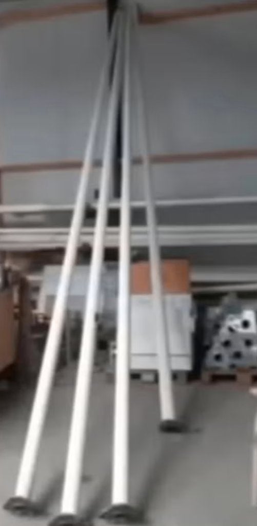 2 Aluminium Vlaggenmasten – 4 Meter – Samen, Ophalen, Gebruikt