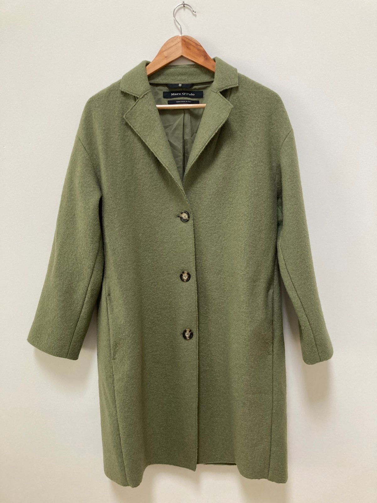 MARC O’POLO lichte wolmantel, Kleding | Dames, Ophalen, Gedragen, Maat 36 (S), Groen