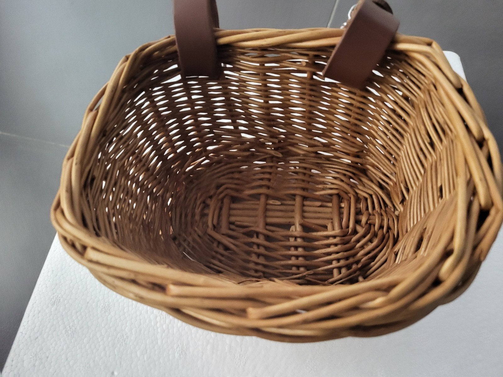 Panier à vélo en osier pour enfants avec sangles en cuir, Vélos & Vélomoteurs, Enlèvement