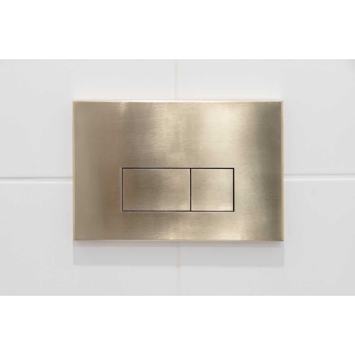 Plaque de commande WC suspendu en laiton brossé (or), Bricolage & Construction, Enlèvement ou Envoi, Comme neuf, Toilettes