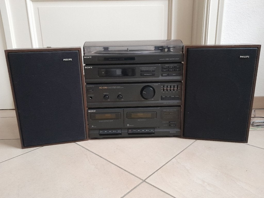 Stereo toren met boxen, Audio, Tv en Foto, Ophalen, Cassettedeck, Philips
