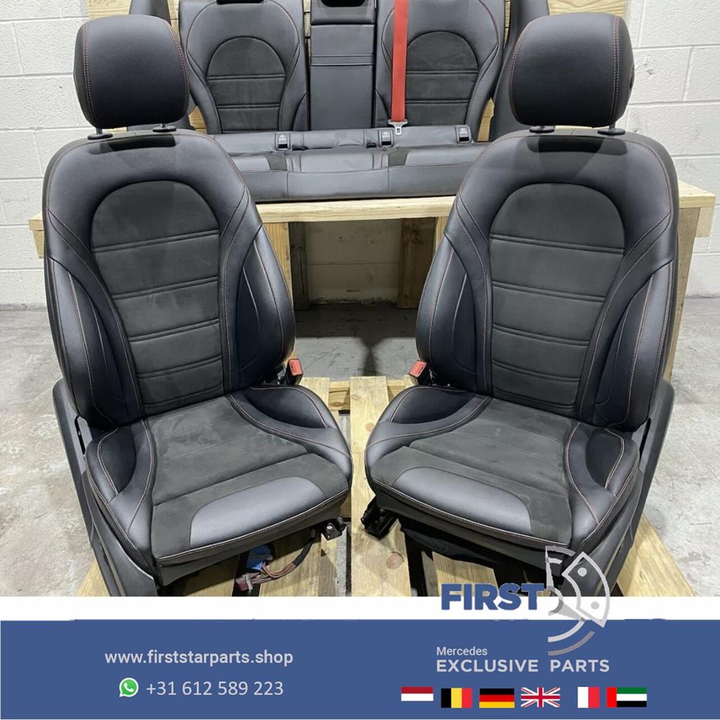W205 AMG line leren Stoelen Origineel Mercedes C Klasse ZWAR, Utilisé, -, -, Enlèvement ou Envoi