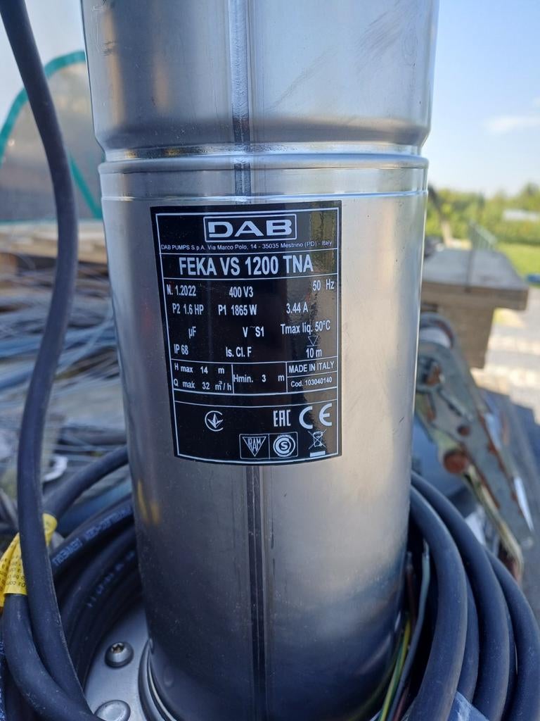 DAB vuilwaterpomp FECA VS 1200TNA, Ophalen, Nieuw, Elektrisch