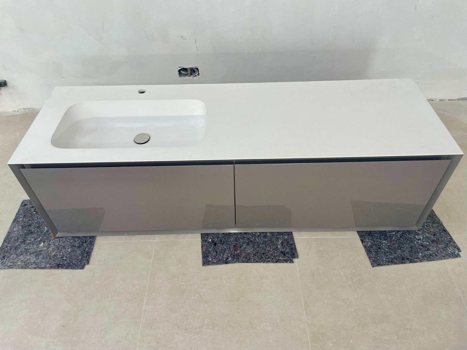 Meuble de salle de bain RiFRA corian, Neuf, 25 à 50 cm, Moins de 100 cm, Meuble lavabo