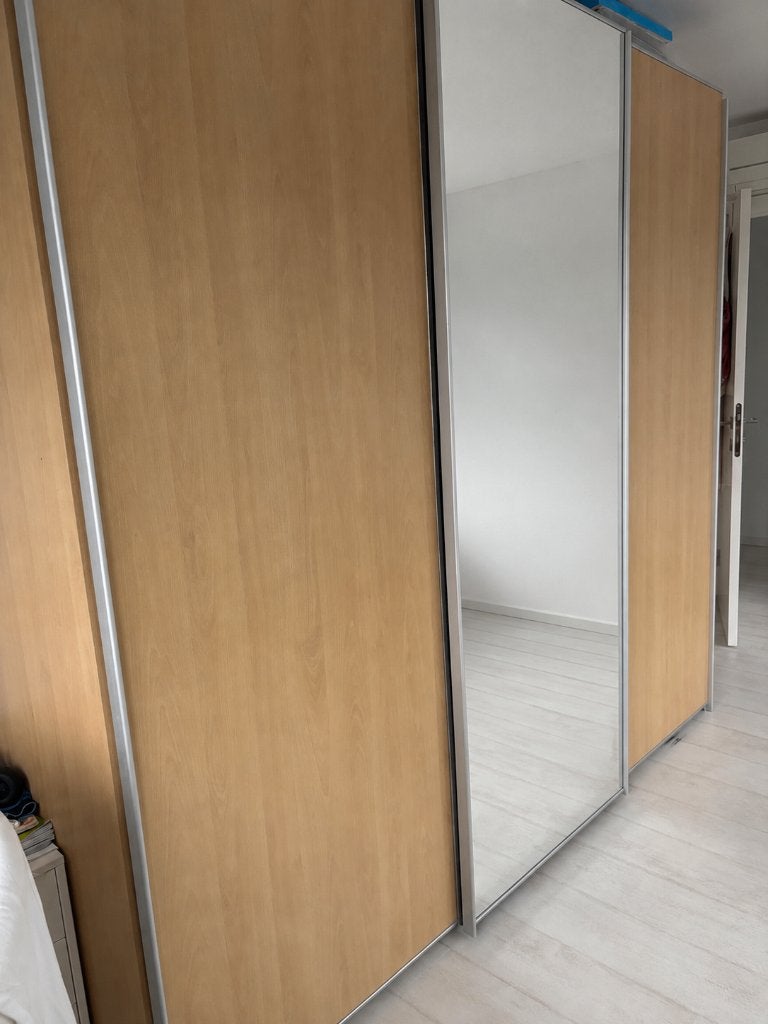 Kast schuifdeuren Nolte met spiegel, Maison & Meubles, 200 cm ou plus, Enlèvement, Utilisé, 200 cm ou plus