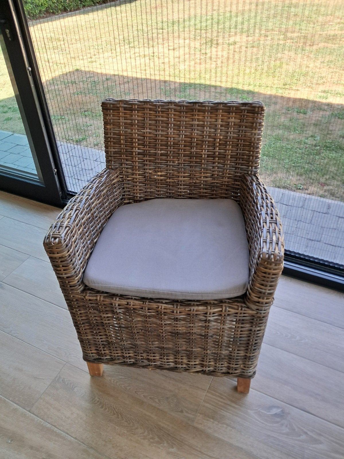 Stoelen/Zeteltjes (set van 6)  Rotan + kussens, Huis en Inrichting, Ophalen, Gebruikt, Landelijk, 4 tot 6 stoelen