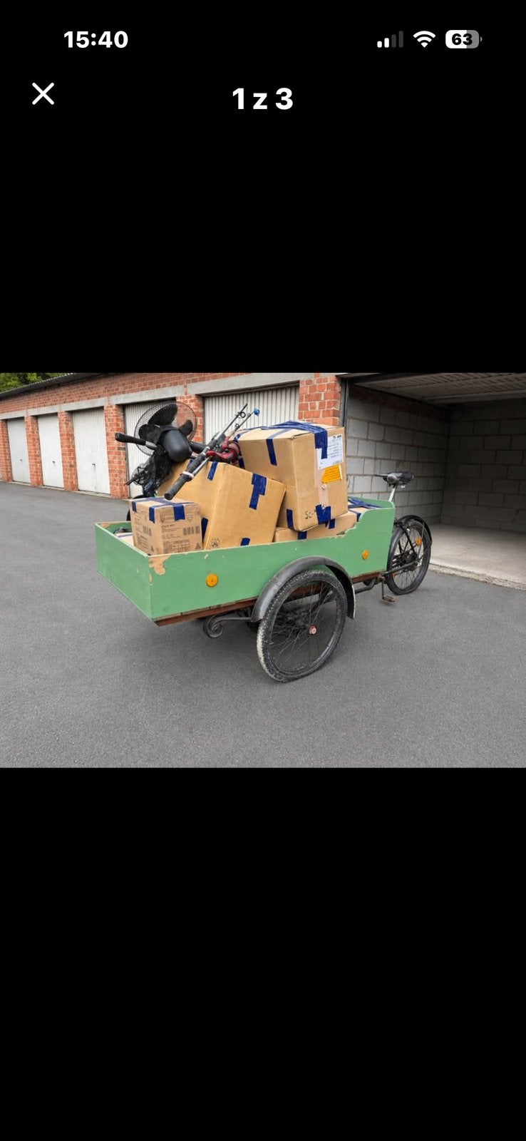 Retro bak fiets cargo fiets markt, Enlèvement, Utilisé