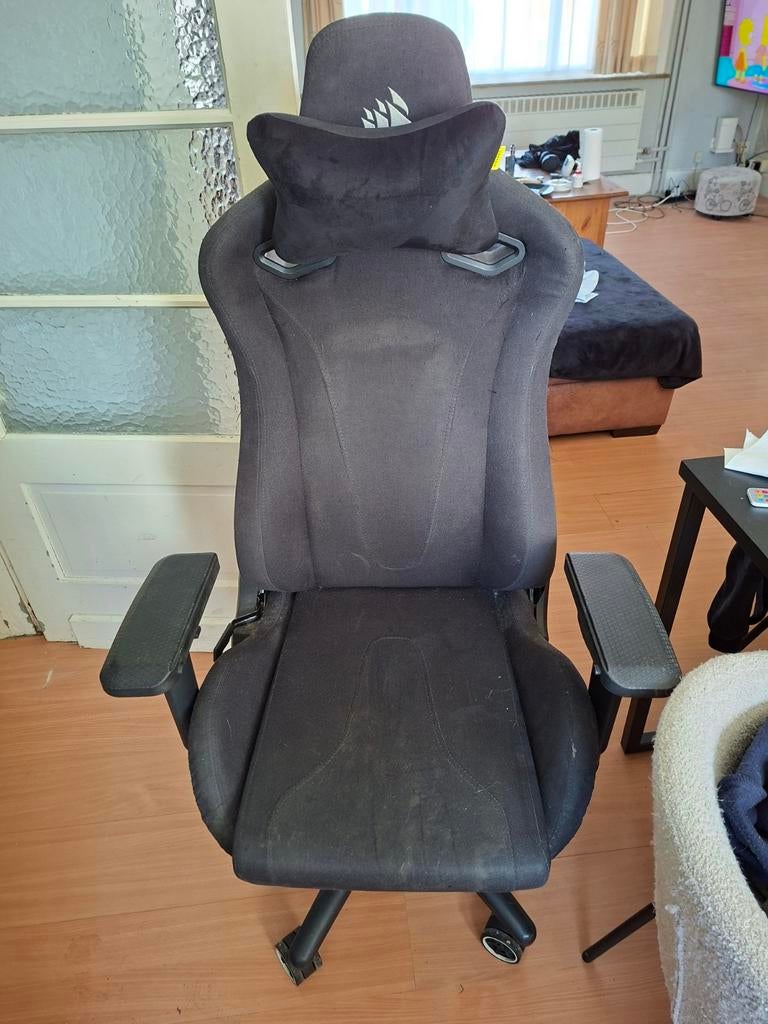 Corsair TC200 gaming chair ,stof, Huis en Inrichting, Ophalen, Gebruikt, Zwart, Gaming bureaustoel