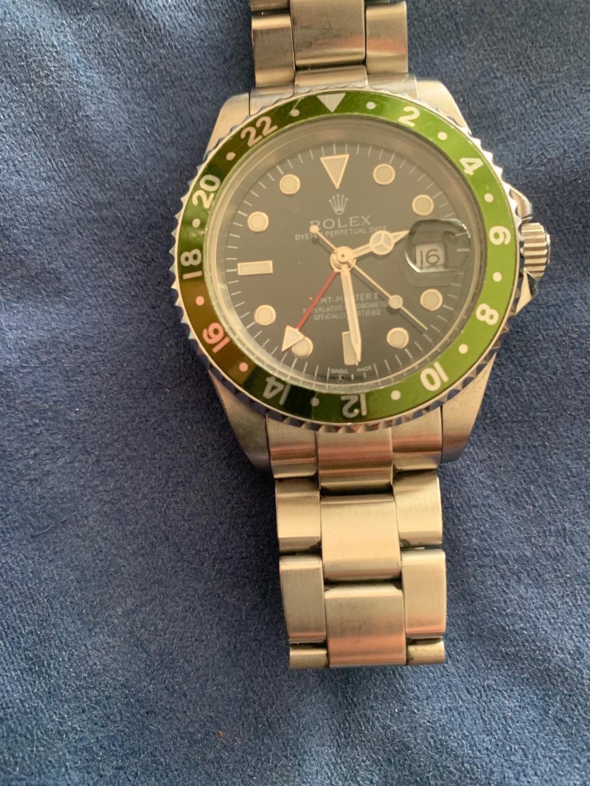 LUXE HERENHORLOGE – ROLEX GMT-STIJL, Ophalen, Staal, Gebruikt, Polshorloge