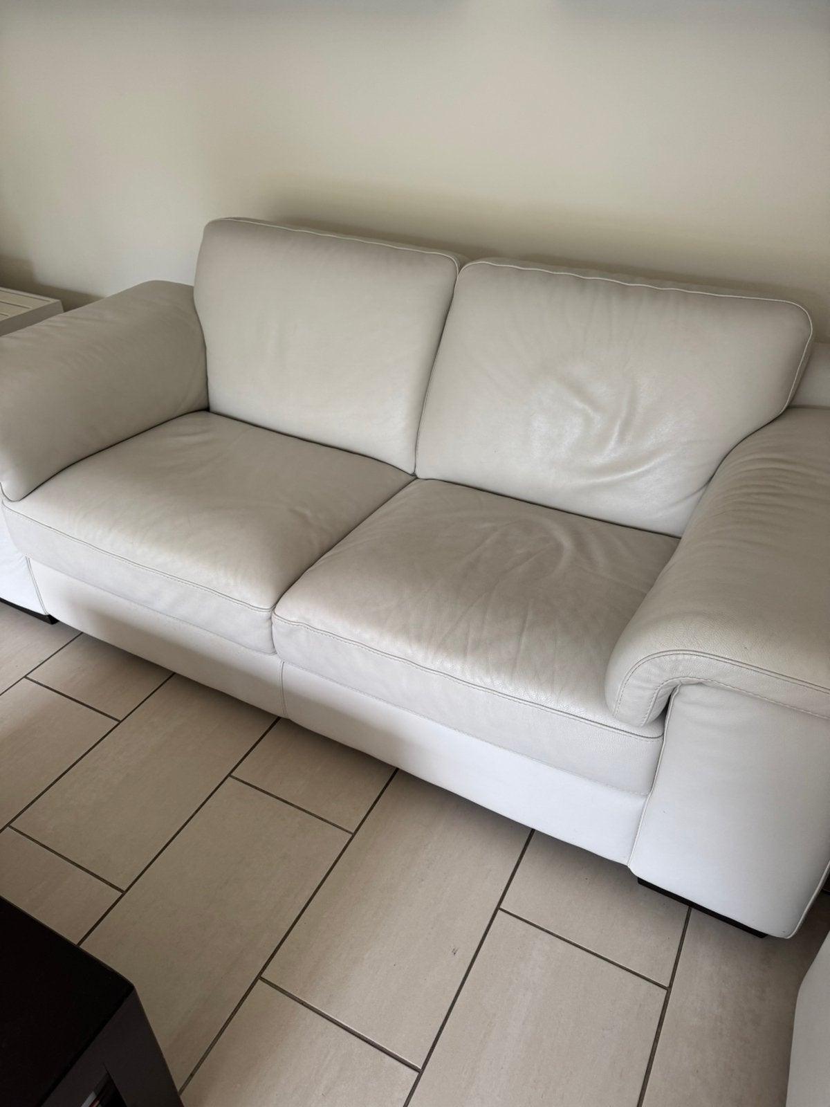 Lederen zithoek, Ophalen, Hedendaags modern, Gebruikt, 200 tot 250 cm