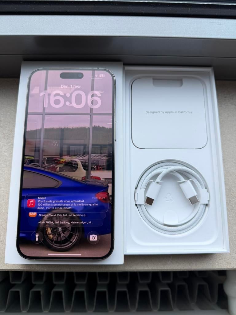 Iphone 15 Pro Max - 256GB, Télécoms, Téléphonie mobile | Apple iPhone, 256 GB, IPhone 15, Enlèvement ou Envoi, Utilisé