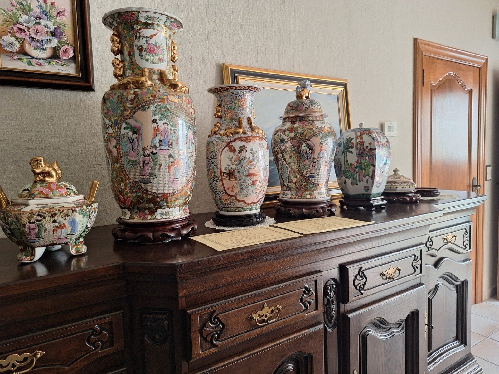 chinese vazen, Ophalen