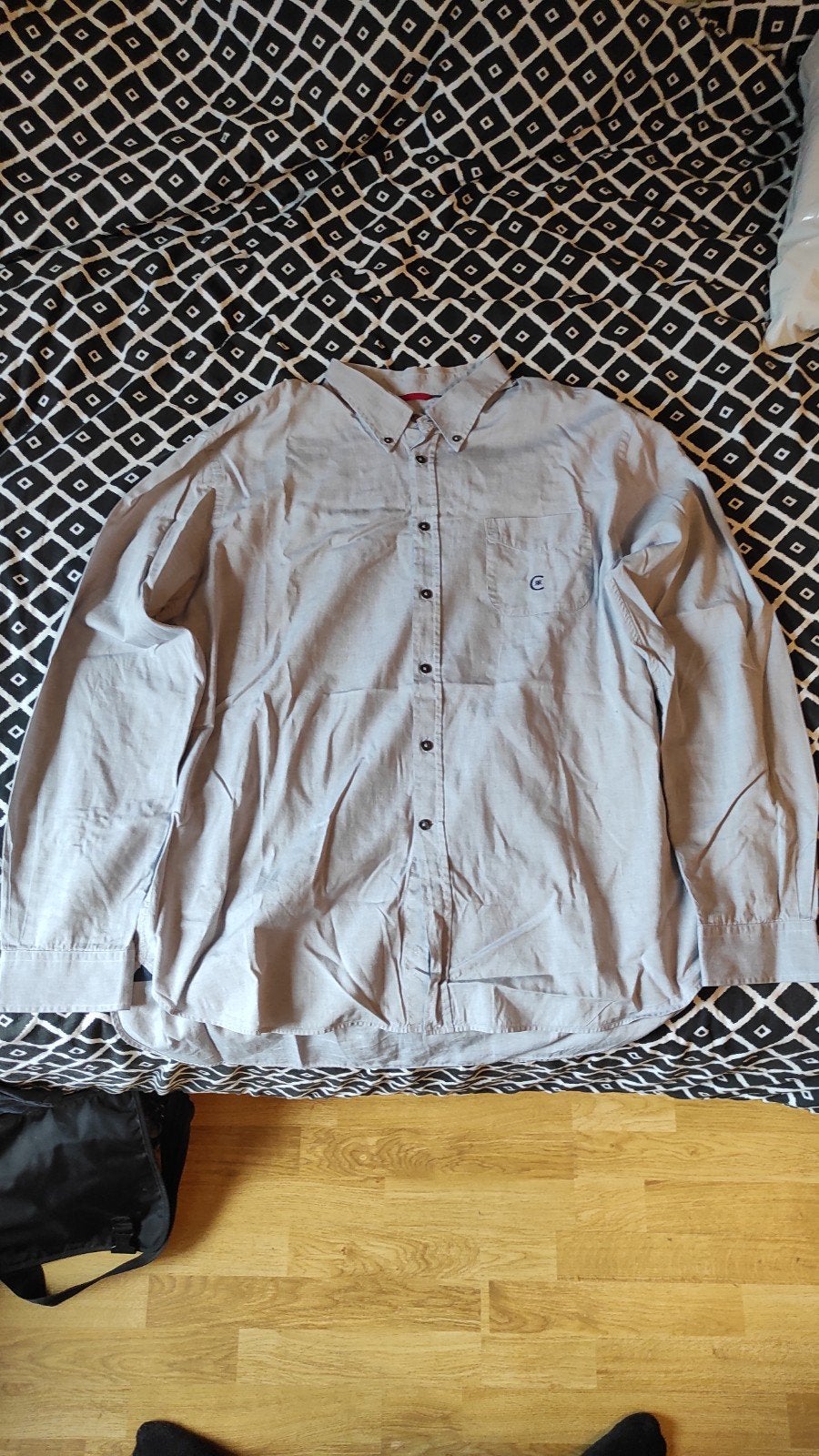 licht grijze hemd, Kleding | Heren, Overhemden, Ophalen, Zo goed als nieuw, Wit, Halswijdte 43/44 (XL)
