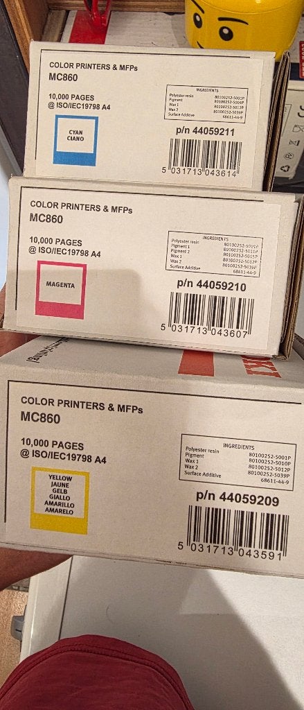 Toner OKI MC860 neuf Cyan Majenta Yellow, Enlèvement, Neuf, Toner